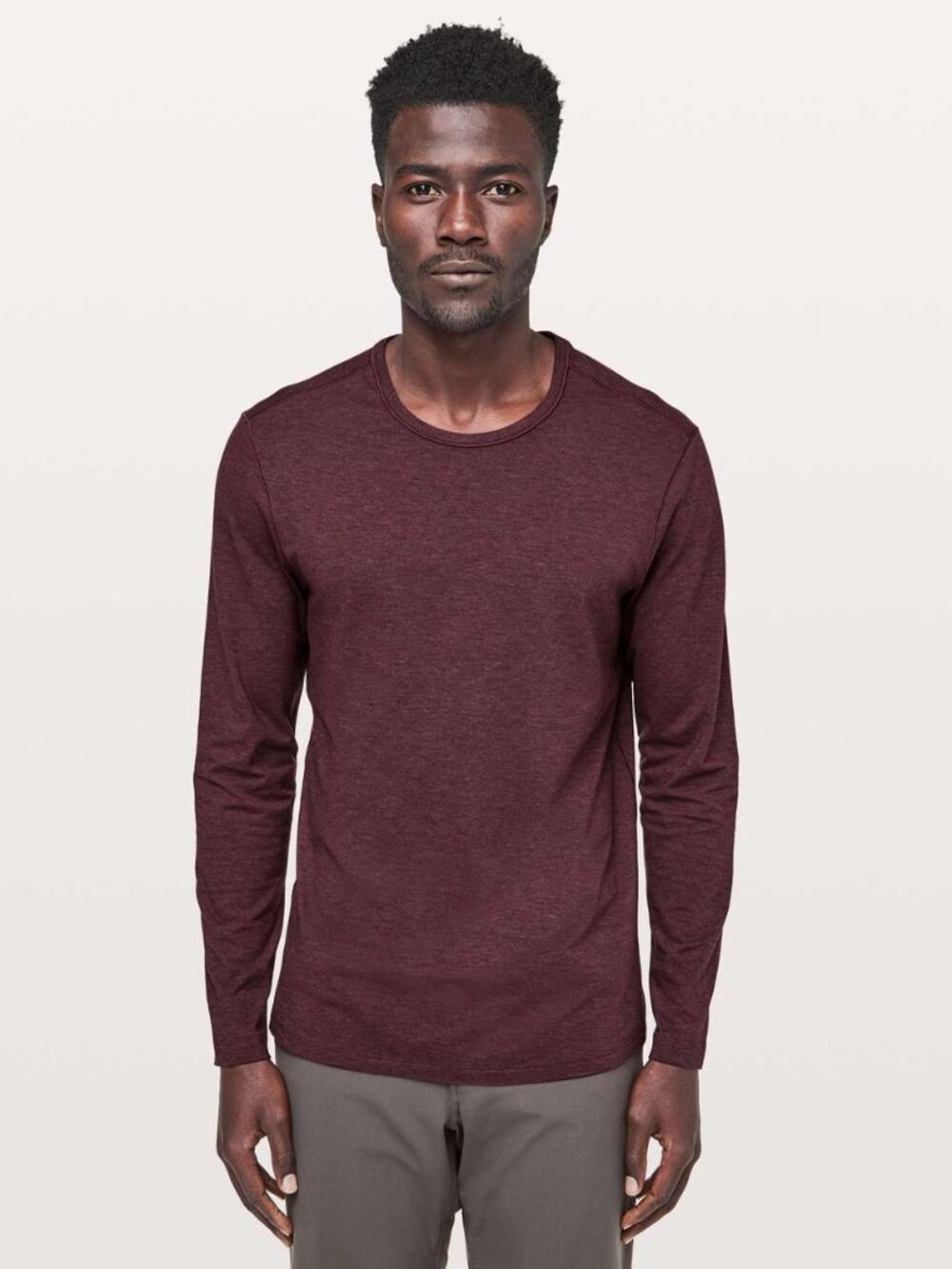 Lululemon Men's 5 Year Basic Long Sleeve - Heathered Dark Adobe